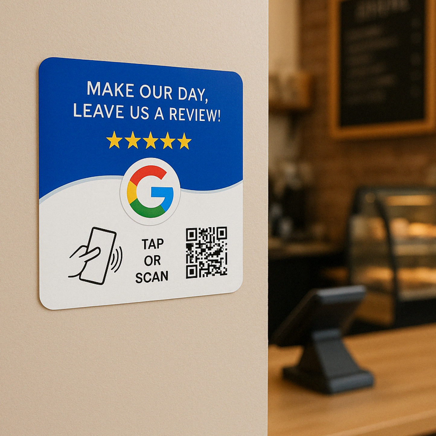 Google Review QR Code Plate