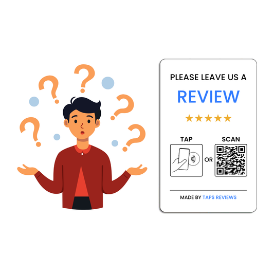 Google Review Card In a Business