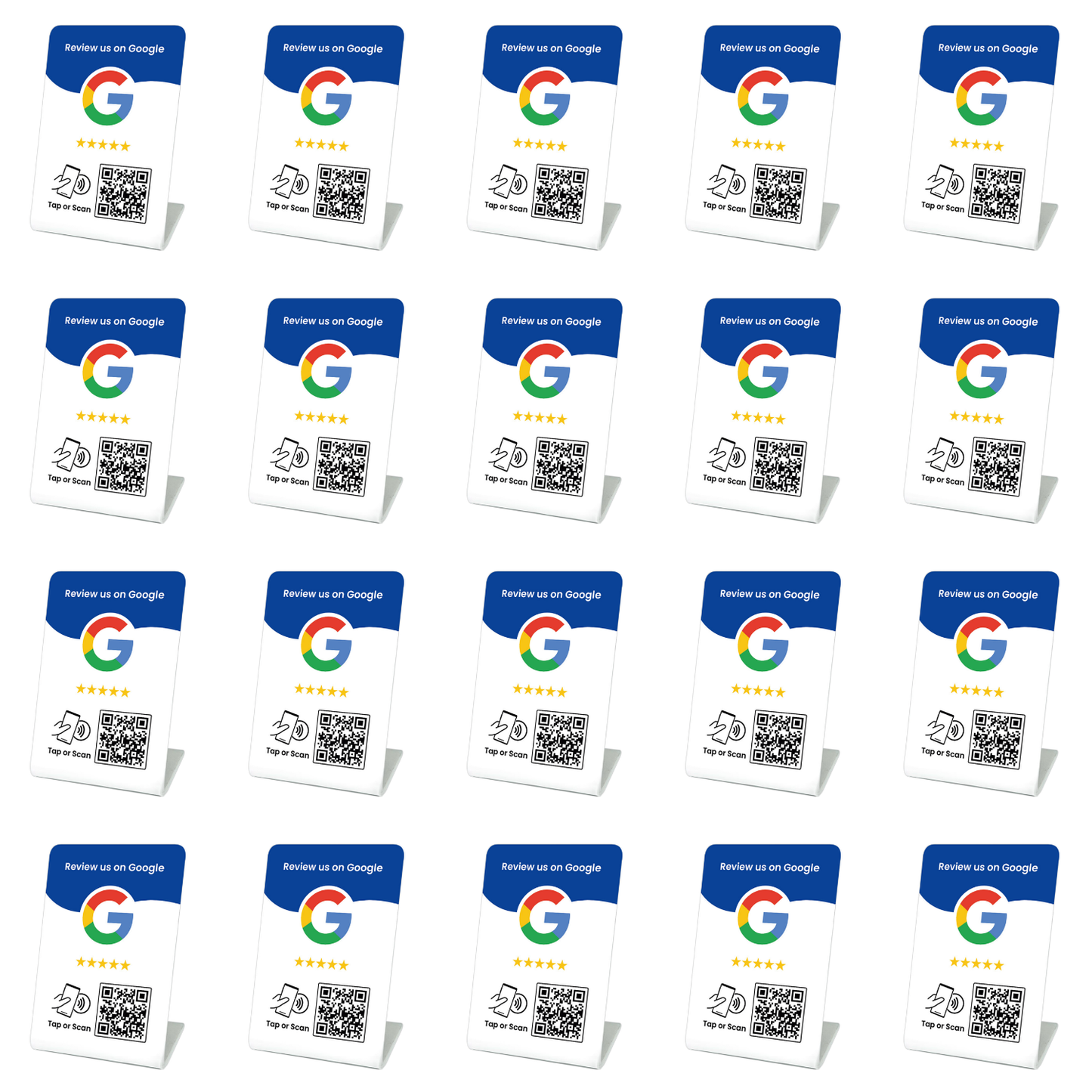 Google Review Stand, 20-Pack For Resellers