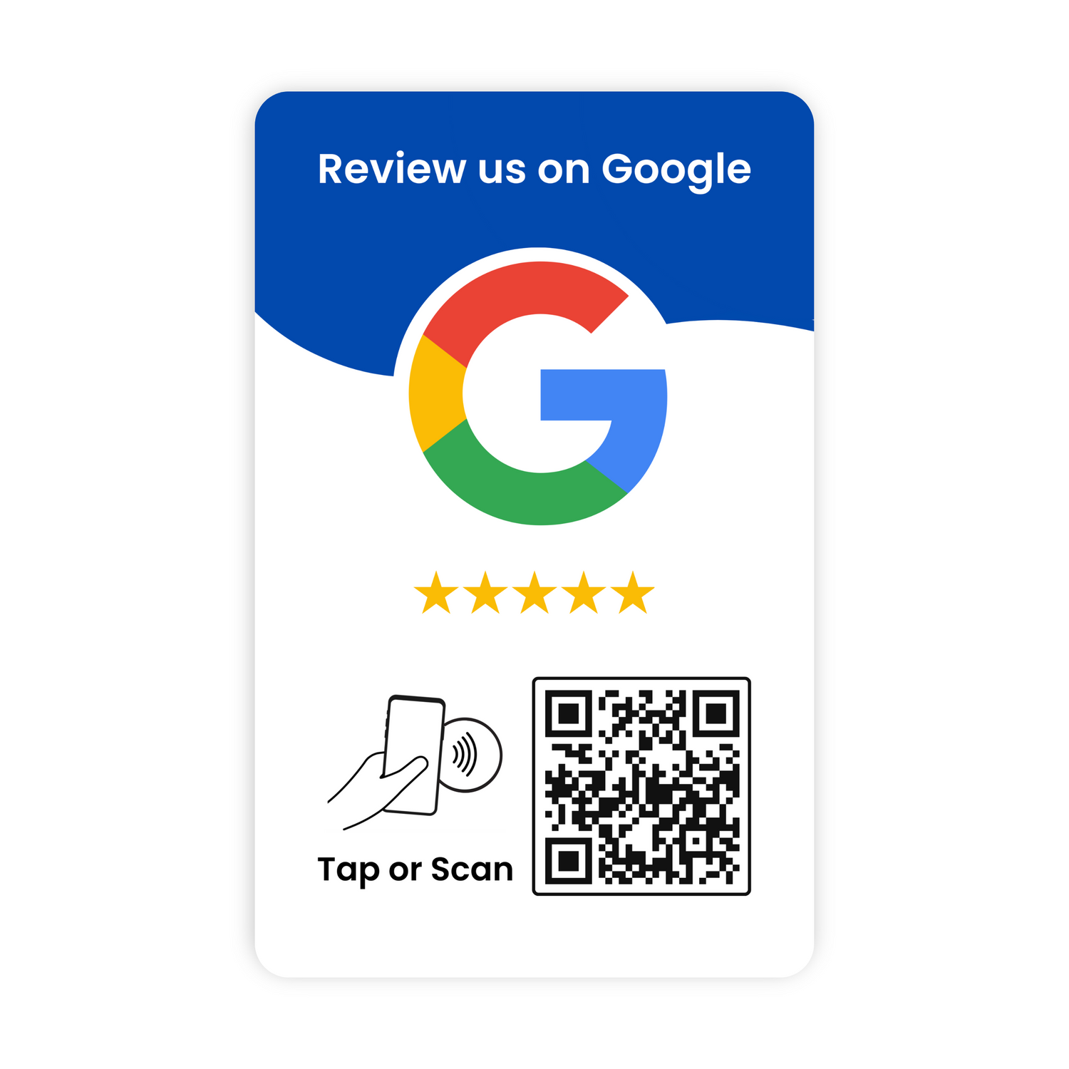 Tap Google Review Card