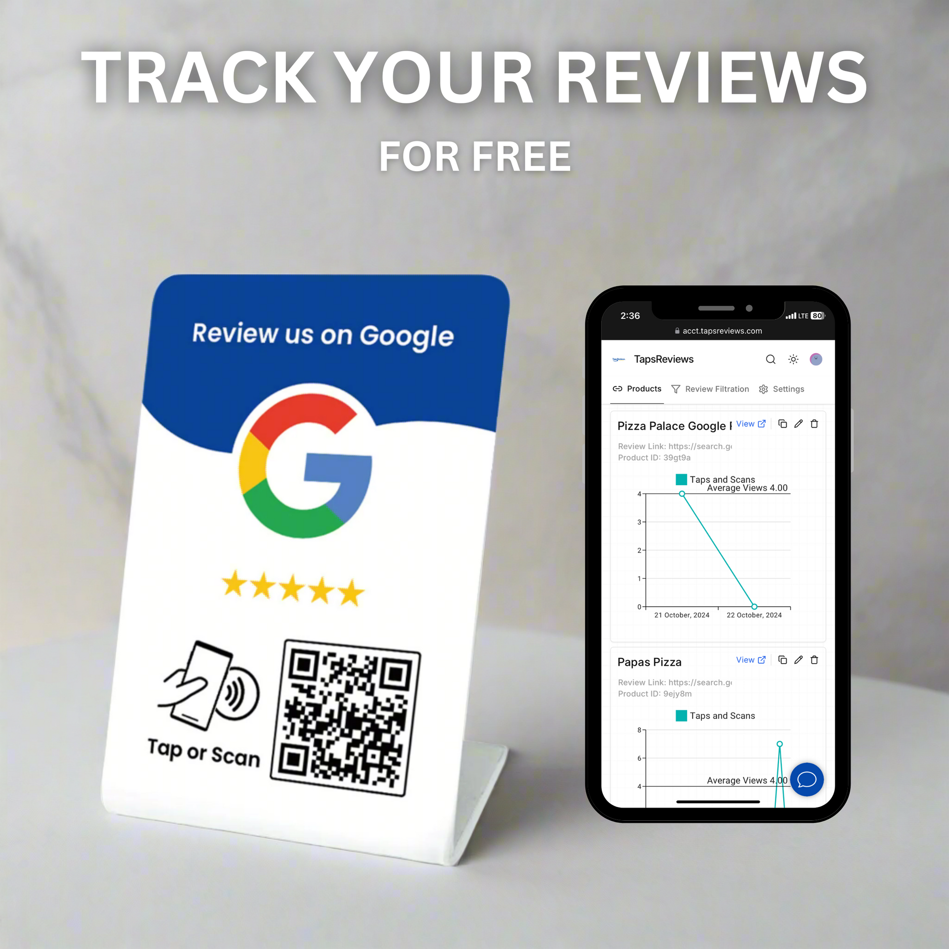 Tap Google Review Stand
