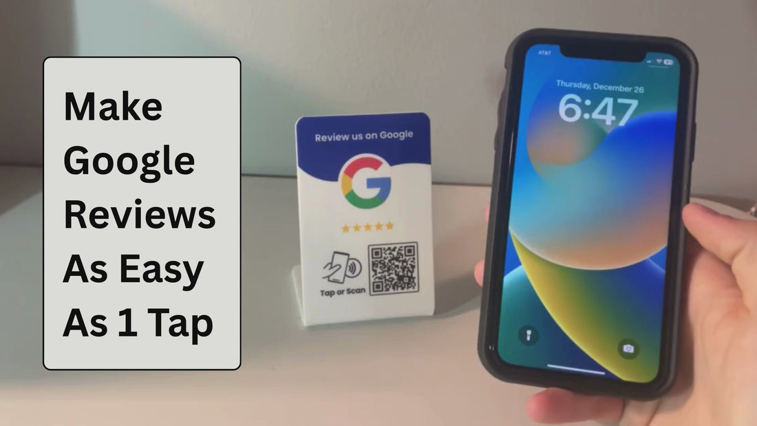 Make Google Reviews As Easy As 1 Tap. Google Review QR Code Stand Demo.
